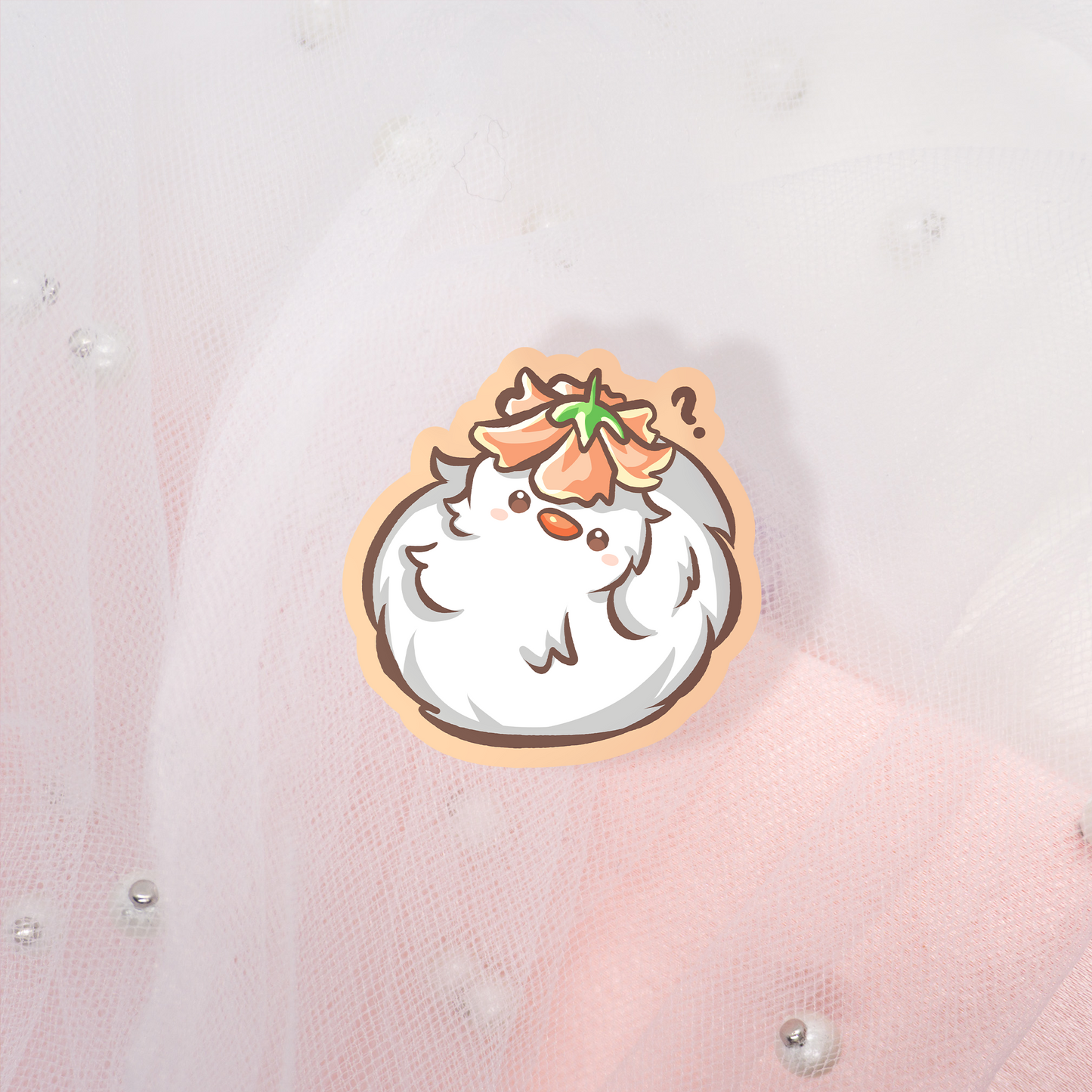 Cute Animal Sticker Ente Duckie mit Blume