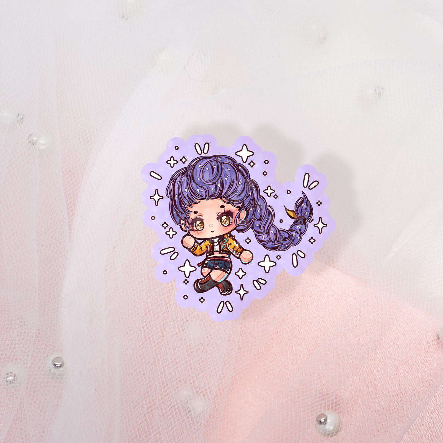 Anime K-Pop Cuties Glitter Stickers