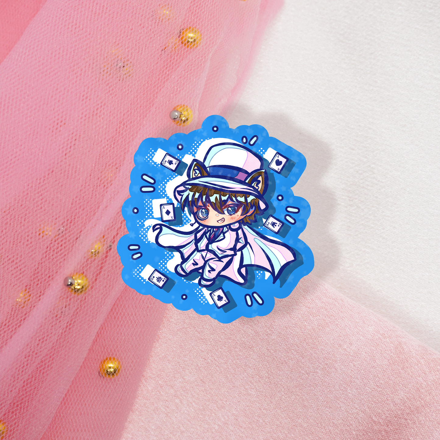 Cute Anime Glitter Sticker