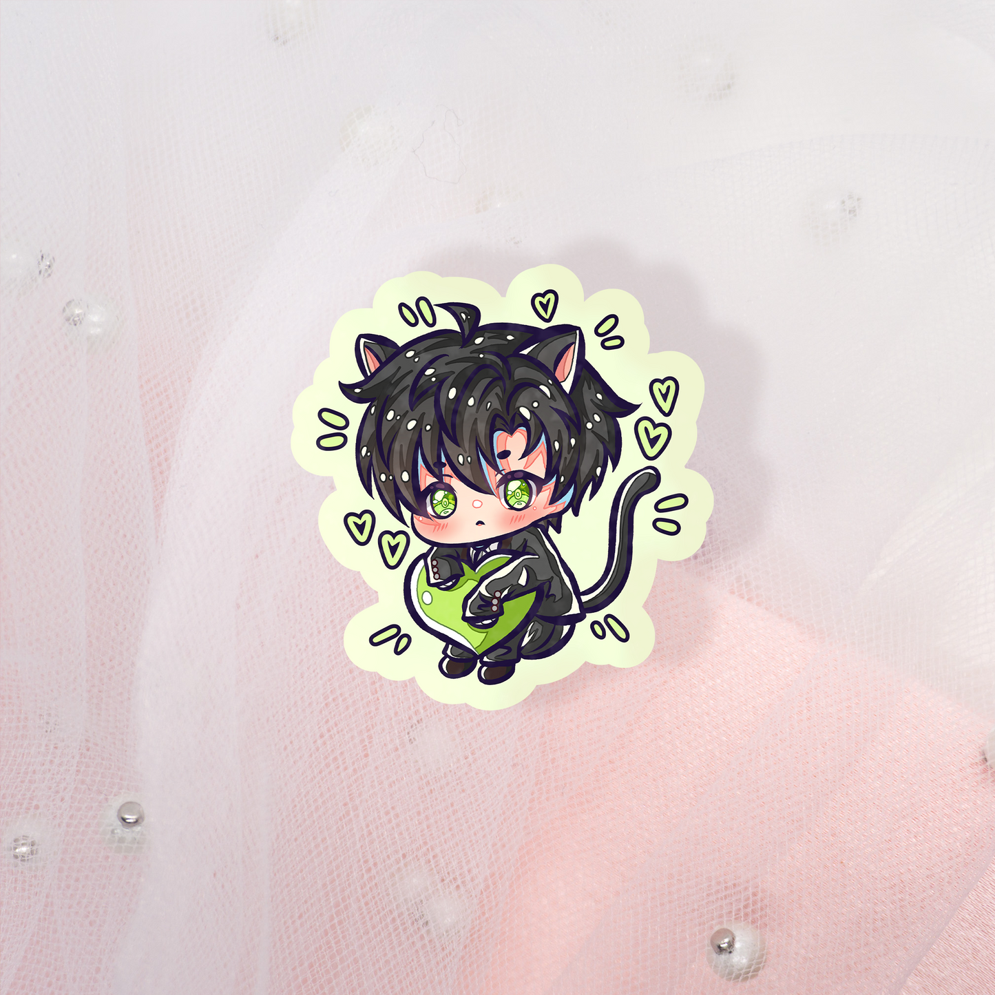 Cute Anime Glitter Sticker