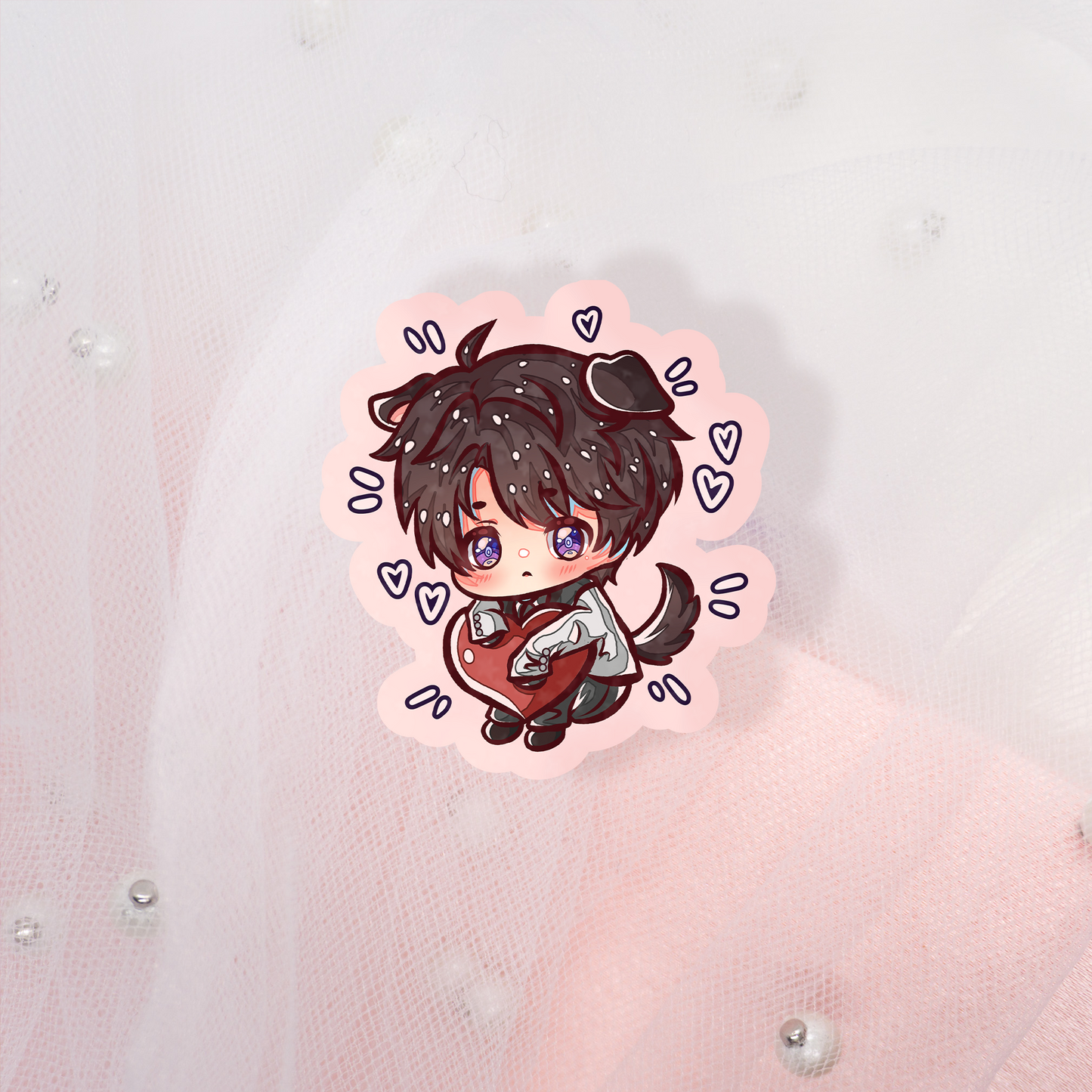 Cute Anime Glitter Sticker