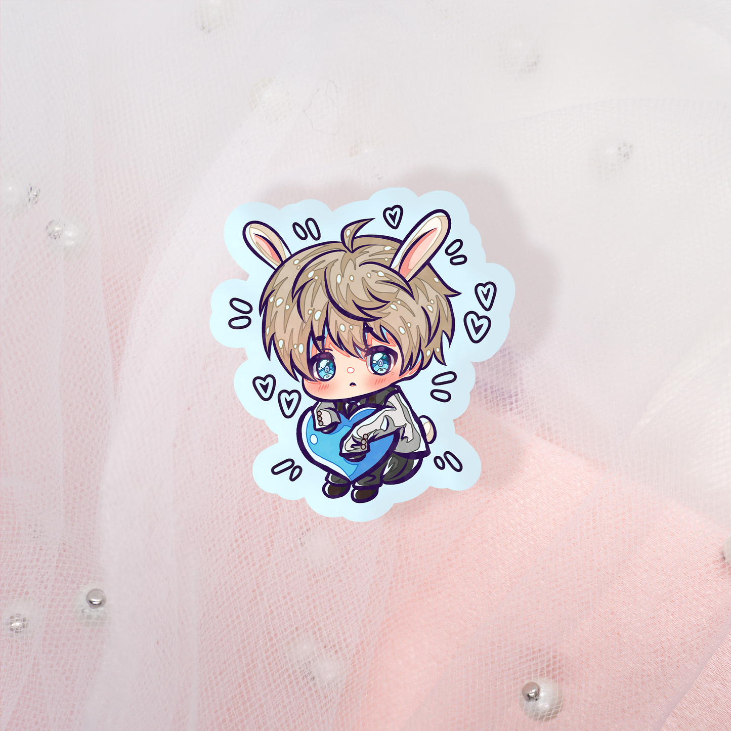 Cute Anime Glitter Sticker