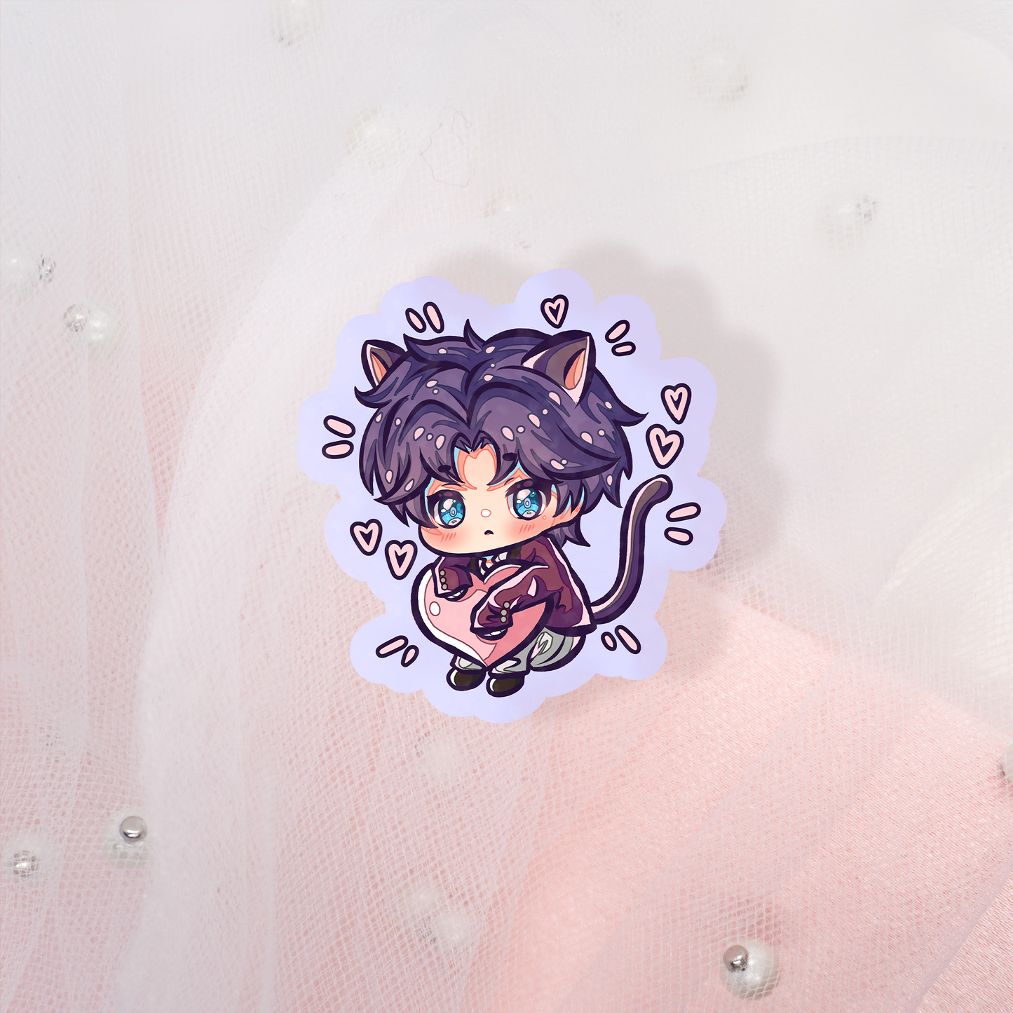 Cute Anime Glitter Sticker