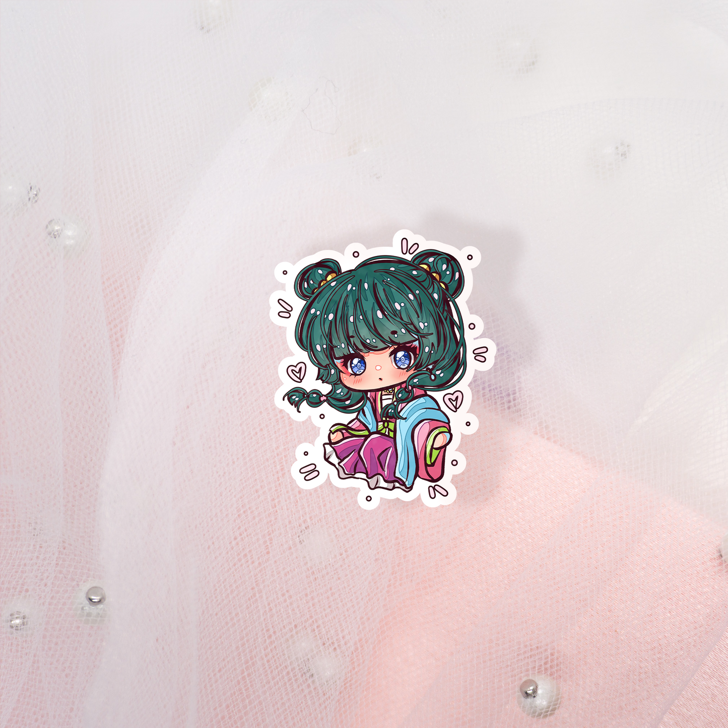 Cute Anime Glitter Sticker