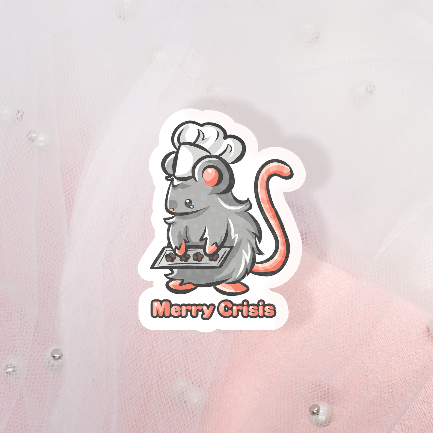 Cute Animal Sticker Merry Crisis Chef Rat