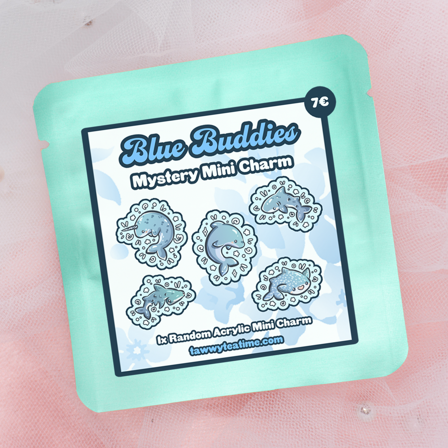 Kawaii Mystery Mini Blue Buddies Acrylic Keychain Charm