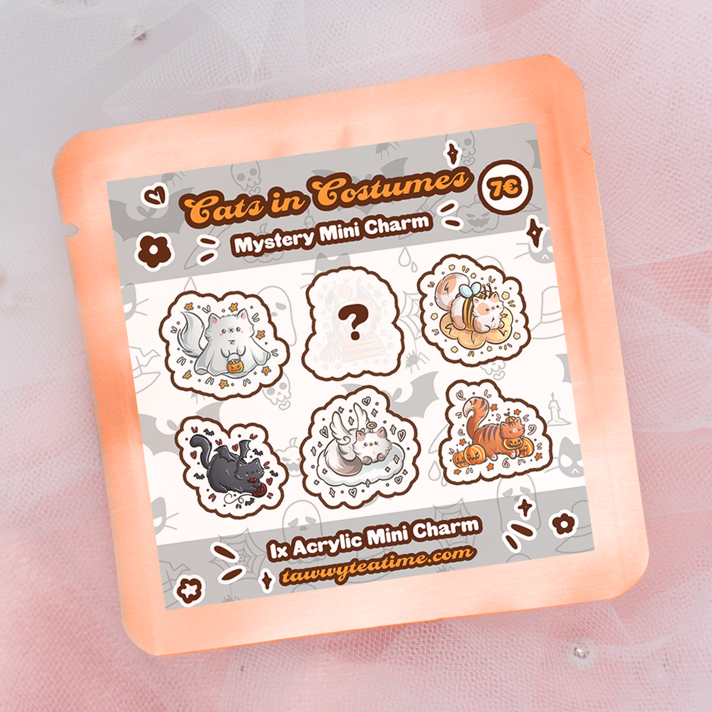 Kawaii Mystery Mini Cats in Costumes Acrylic Keychain Charm