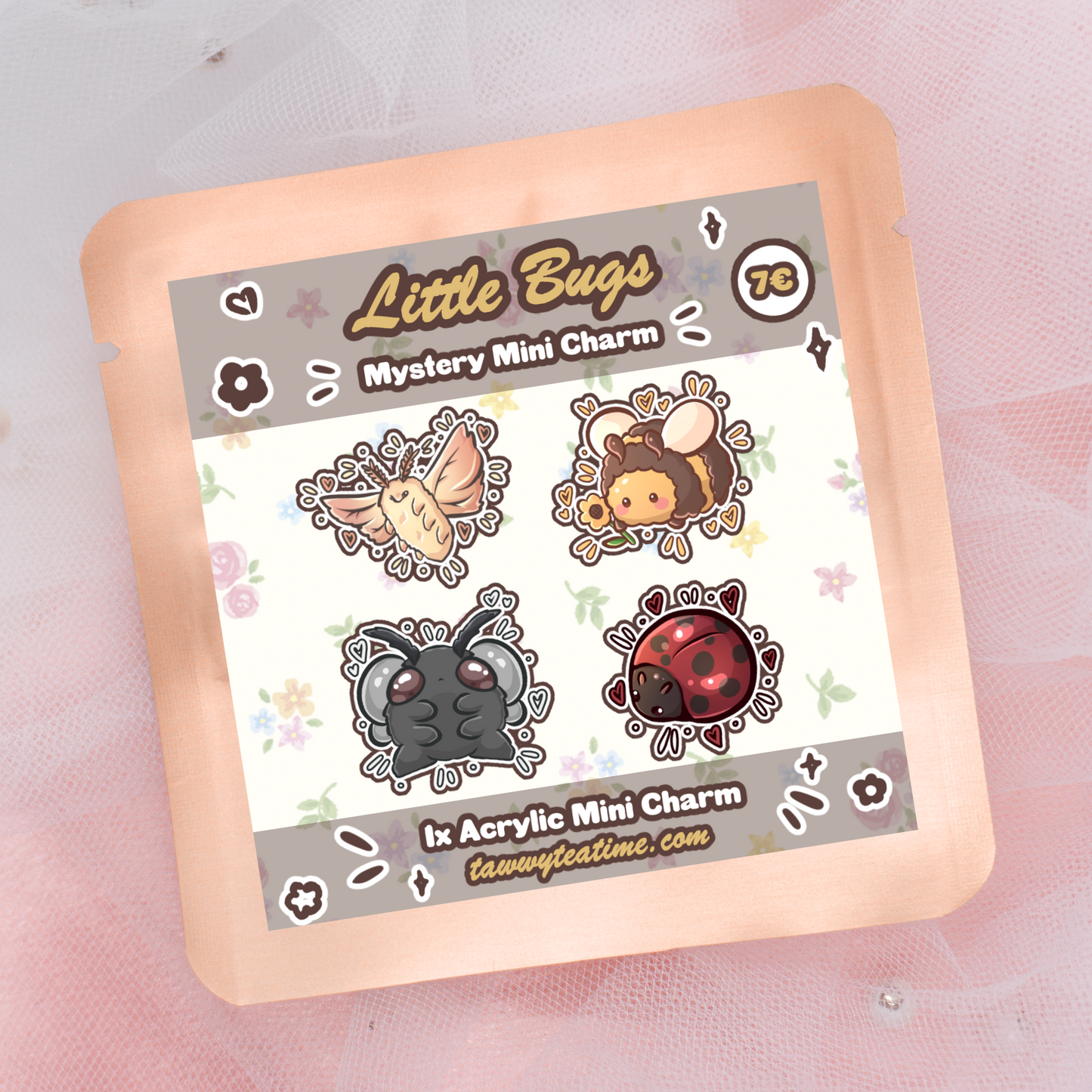 Kawaii Mystery Mini Little Bugs Acrylic Schlüsselanhänger Charm