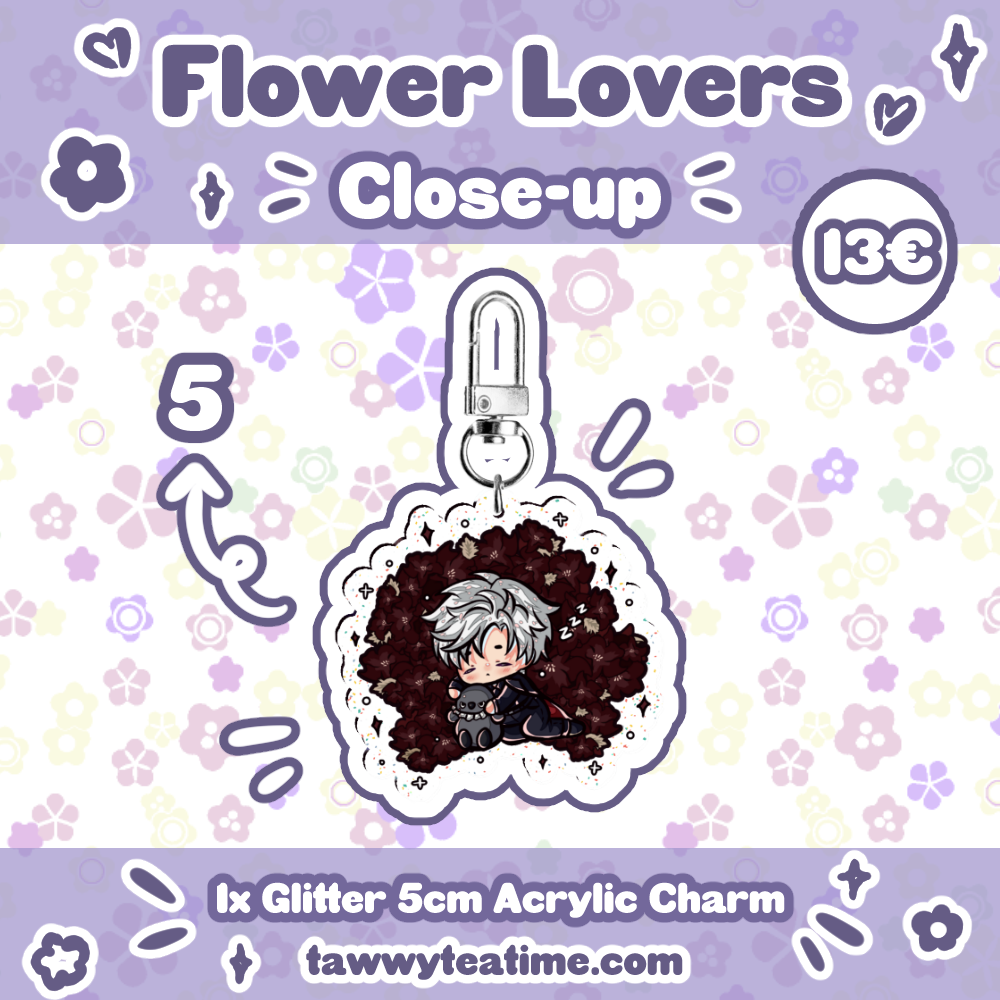 Anime Flower Lovers Glitter Charm