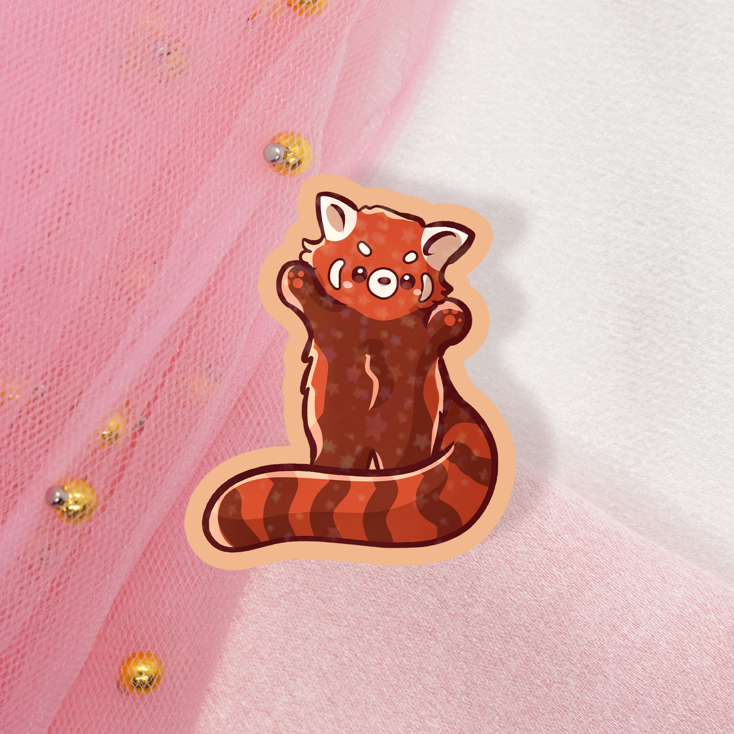 Cute Animal Holo Sticker Red Panda