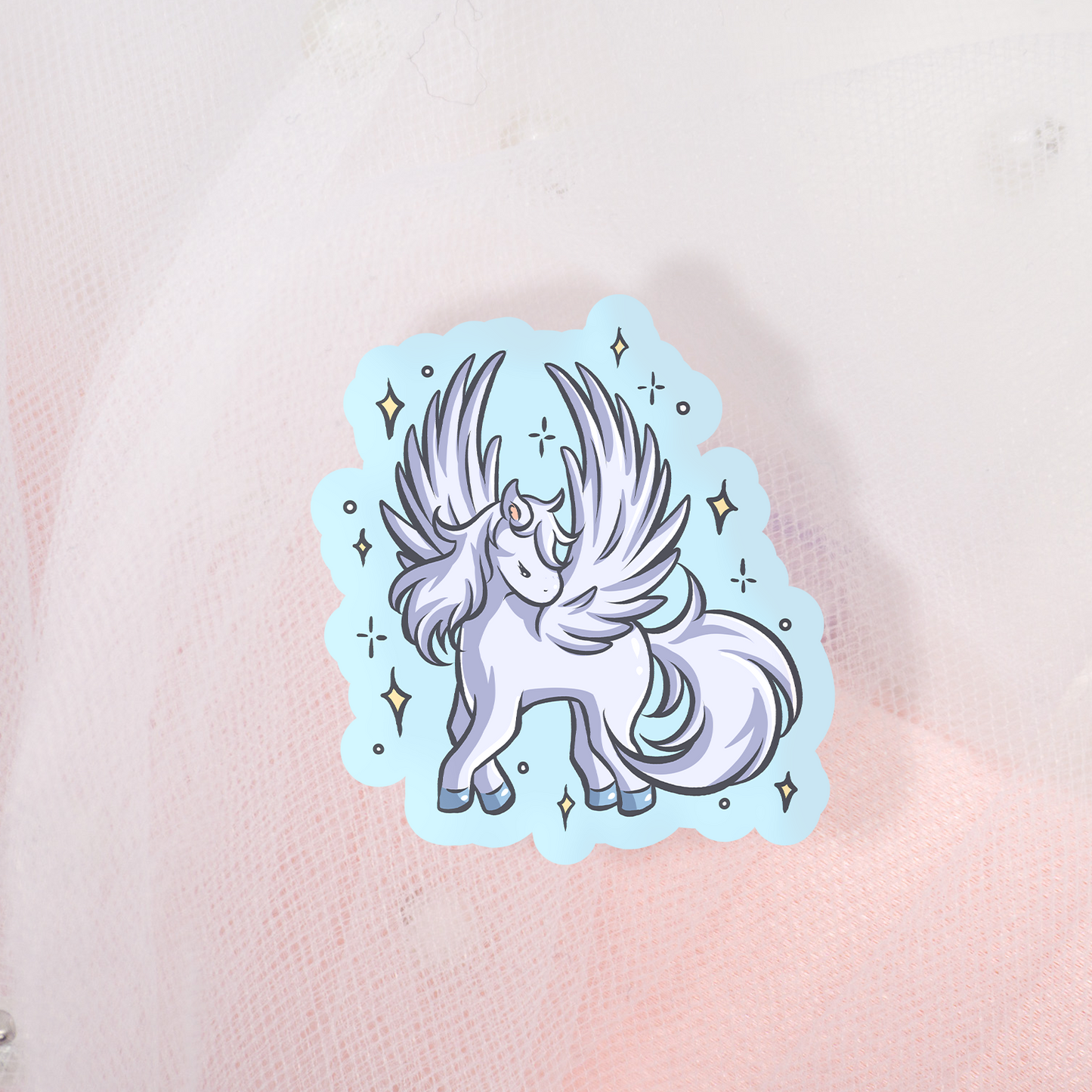 Cute Animal Sticker Pegasus White