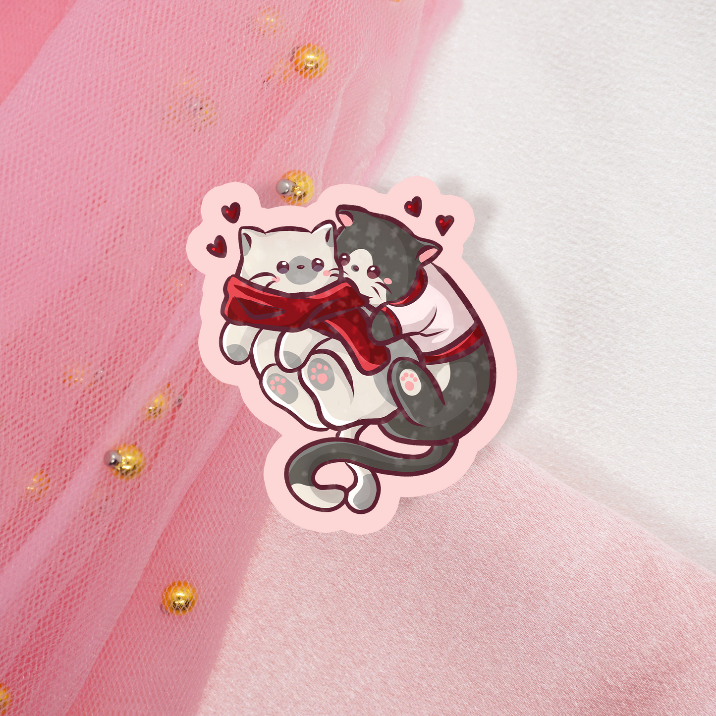 Cute Valentine Animal Holo Sticker Umschlag