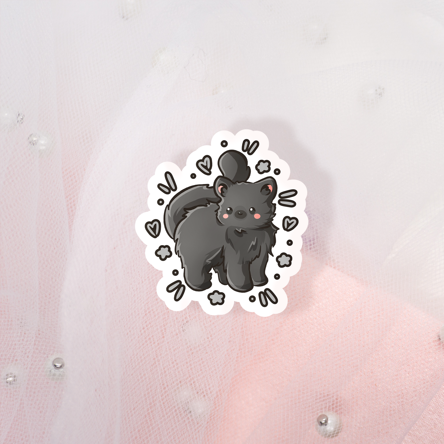 Coquette Kitties Glitter Sticker Envelope
