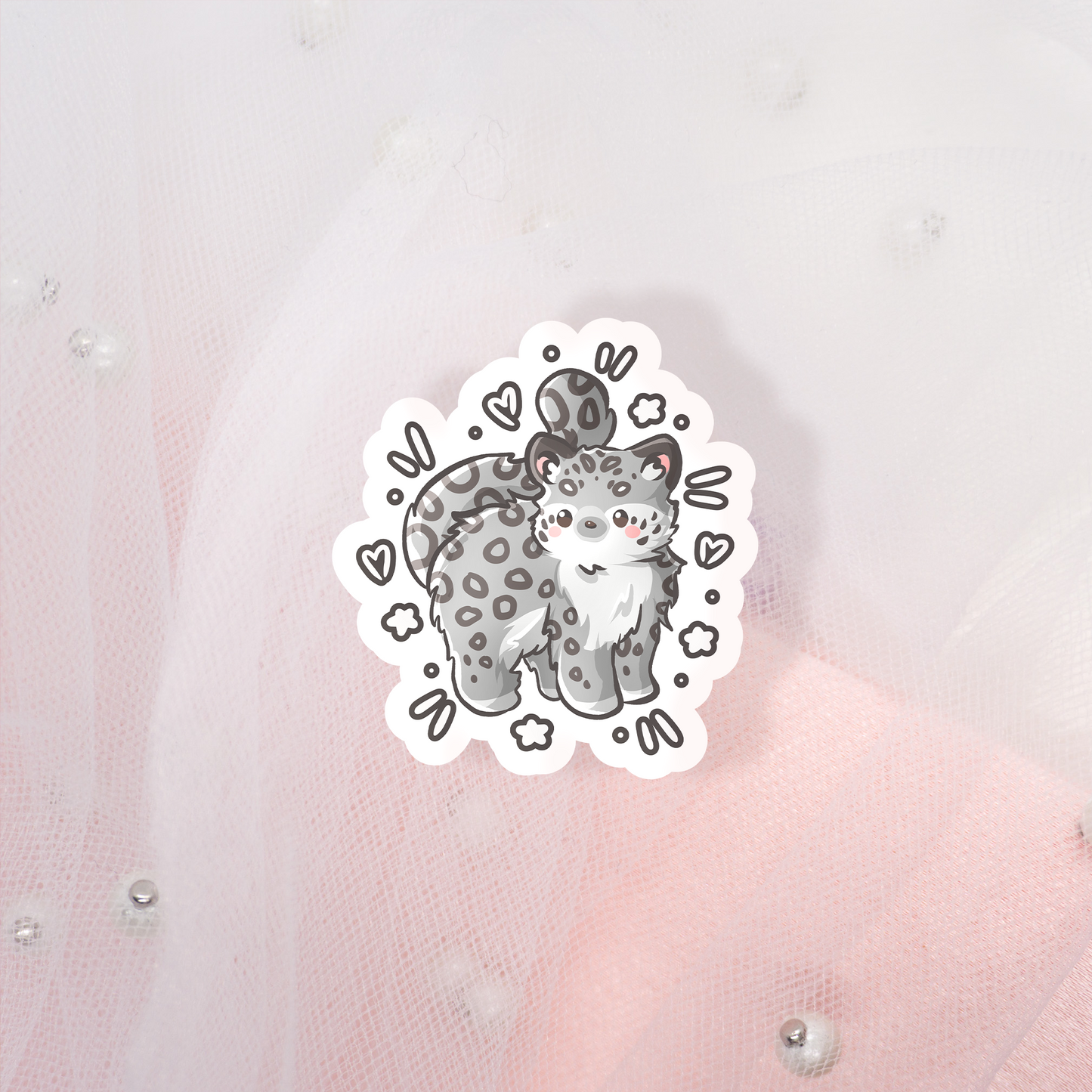 Coquette Kitties Glitter Sticker Envelope
