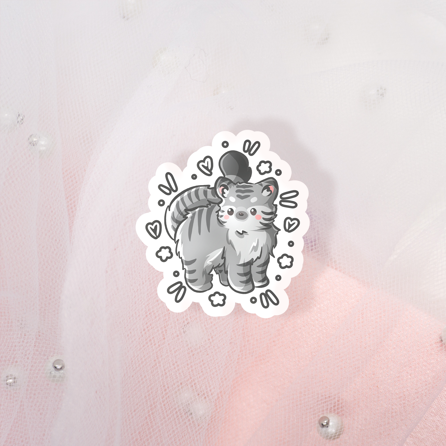 Coquette Kitties Glitter Sticker Envelope