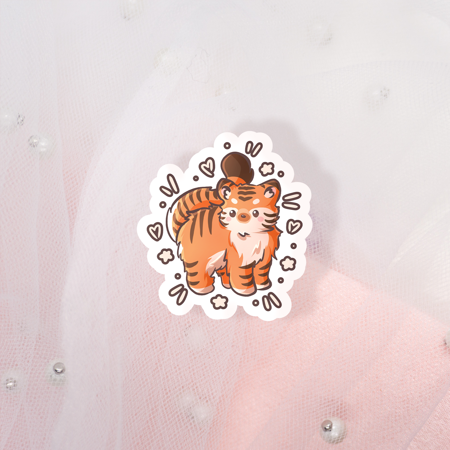 Coquette Kitties Glitter Sticker Envelope