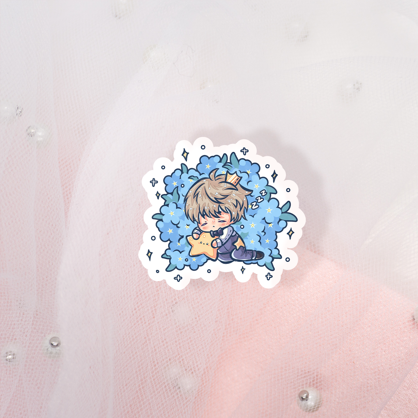 Cute Anime Glitter Star Prince Stickers