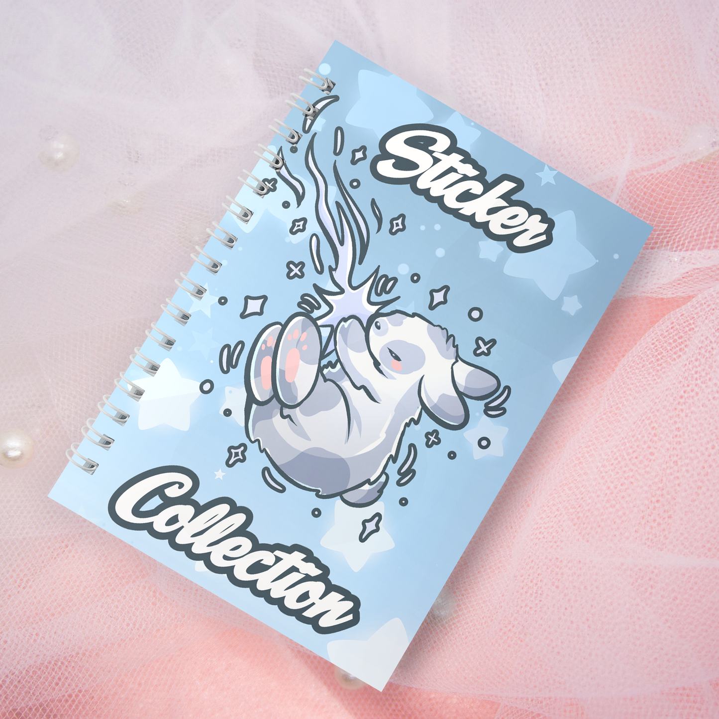 Wiederverwendbares Stickerbuch inkl. 2 zufällige Sticker | A5 | 32 Seiten | Reuseable Stickerbook | Moon Bunny