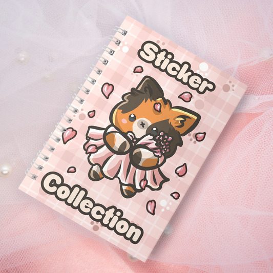Reusable sticker book including 2 random stickers | A5 | 32 pages | Reuseable Stickerbook | Coquette Kitties