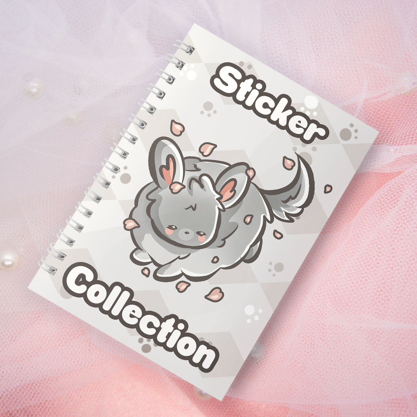 Wiederverwendbares Stickerbuch inkl. 2 zufällige Sticker | A5 | 32 Seiten | Reuseable Stickerbook | Chinchilla