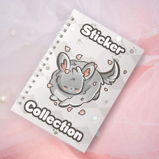Wiederverwendbares Stickerbuch inkl. 2 zufällige Sticker | A5 | 32 Seiten | Reuseable Stickerbook | Chinchilla