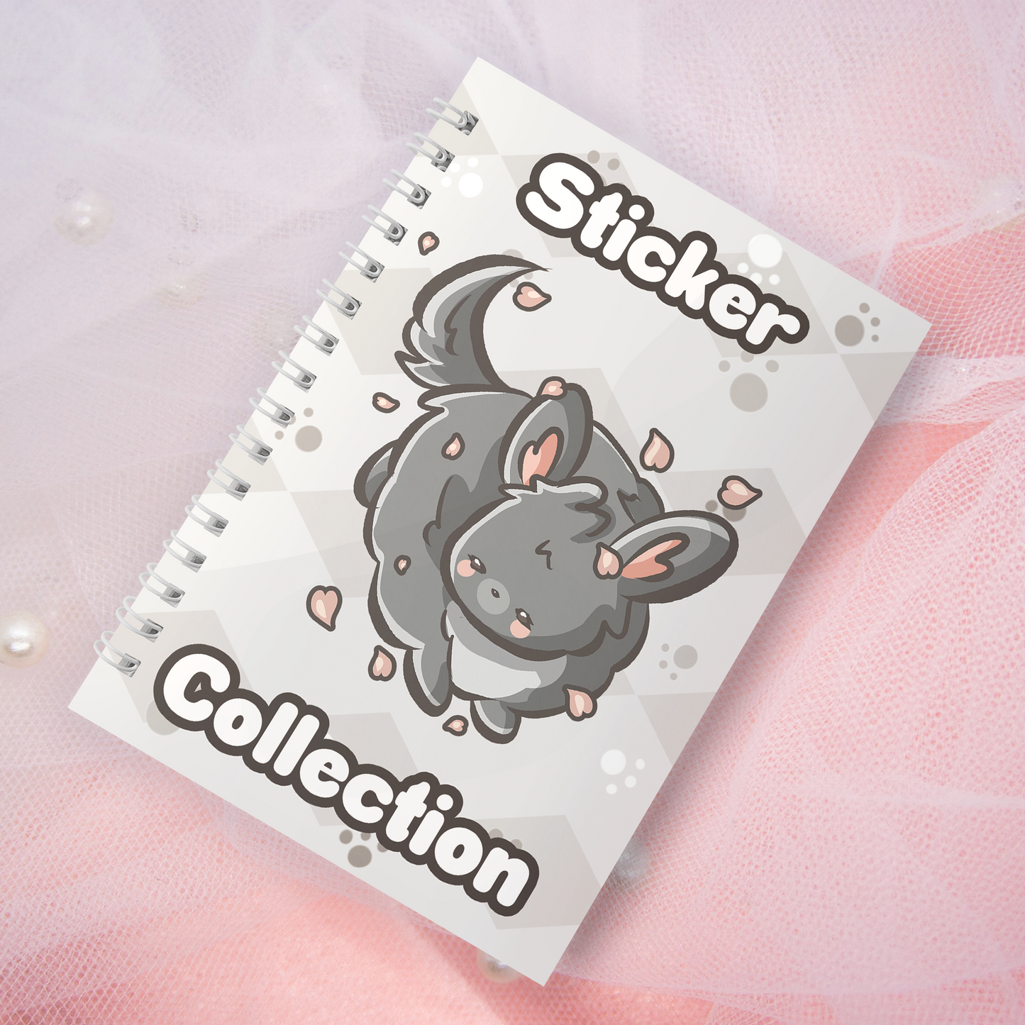 Wiederverwendbares Stickerbuch inkl. 2 zufällige Sticker | A5 | 32 Seiten | Reuseable Stickerbook | Chinchilla