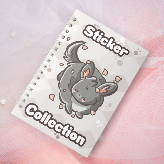 Wiederverwendbares Stickerbuch inkl. 2 zufällige Sticker | A5 | 32 Seiten | Reuseable Stickerbook | Chinchilla