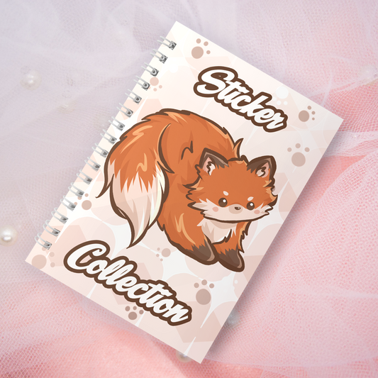 Wiederverwendbares Stickerbuch inkl. 2 zufällige Sticker | A5 | 32 Seiten | Reuseable Stickerbook | Kawaii Fox Fuchs
