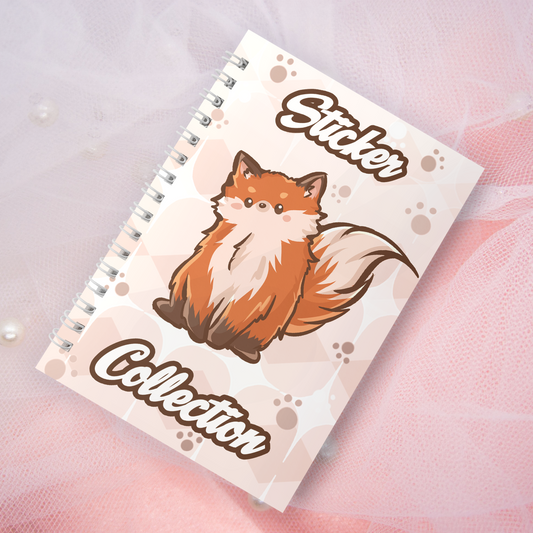 Wiederverwendbares Stickerbuch inkl. 2 zufällige Sticker | A5 | 32 Seiten | Reuseable Stickerbook | Kawaii Fox Fuchs