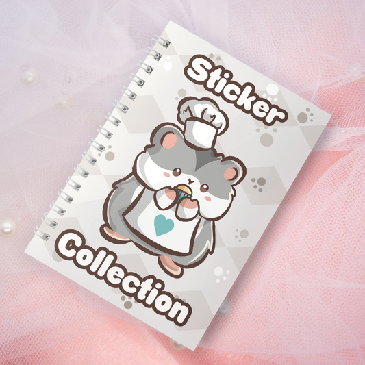 Wiederverwendbares Stickerbuch inkl. 2 zufällige Sticker | A5 | 32 Seiten | Reuseable Stickerbook | Hamster Bakery