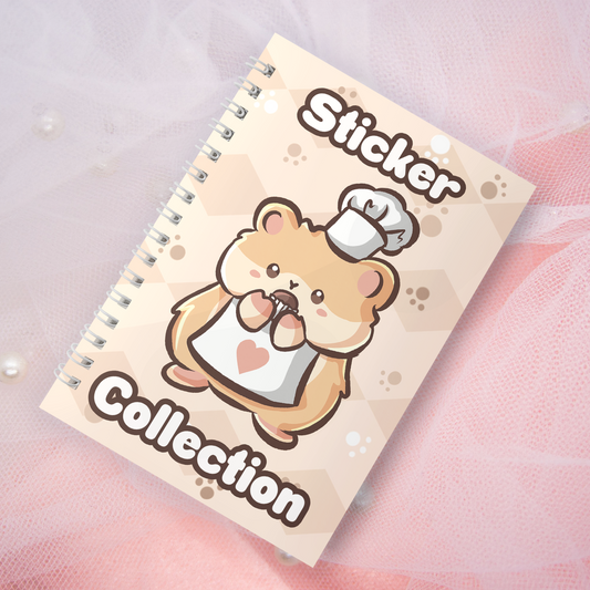 Wiederverwendbares Stickerbuch inkl. 2 zufällige Sticker | A5 | 32 Seiten | Reuseable Stickerbook | Hamster Bakery