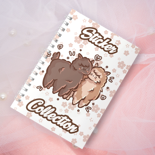 Reusable sticker book including 2 random stickers | A5 | 32 pages | Reuseable Stickerbook | Coquette Kitties