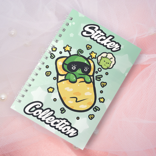 Wiederverwendbares Stickerbuch inkl. 2 zufällige Sticker | A5 | 32 Seiten | Reuseable Stickerbook | Kawaii Weltall Alien Motiv