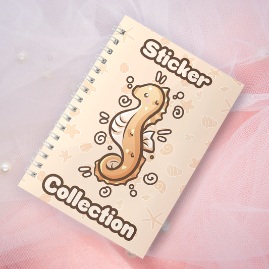 Reusable sticker book including 2 random stickers | A5 | 32 pages | Reuseable sticker book | Kawaii shark in the sea motif