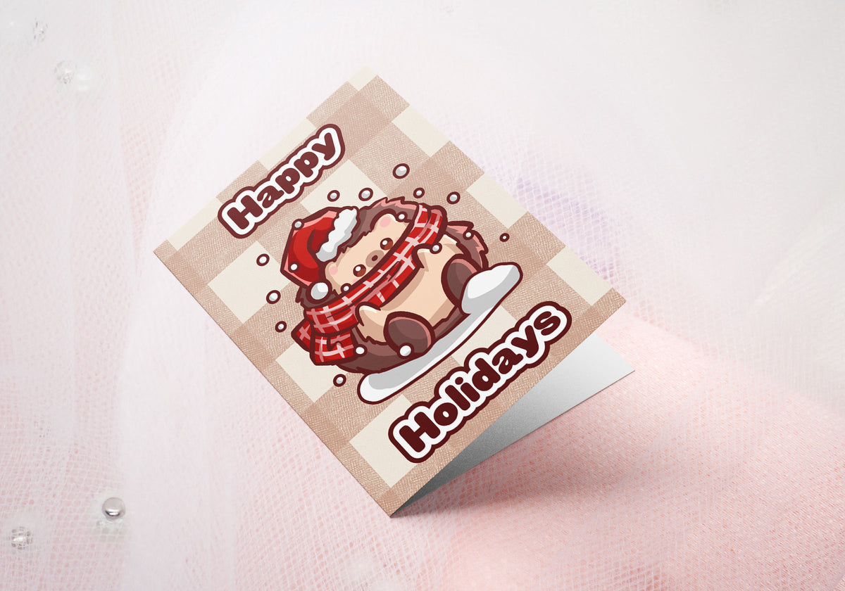 Grußkarte | Weihnachtsgrußkarte | Holiday Greeting Card | 14,5 x 10,3 cm | Igel