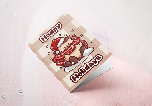 Grußkarte | Weihnachtsgrußkarte | Holiday Greeting Card | 14,5 x 10,3 cm | Igel