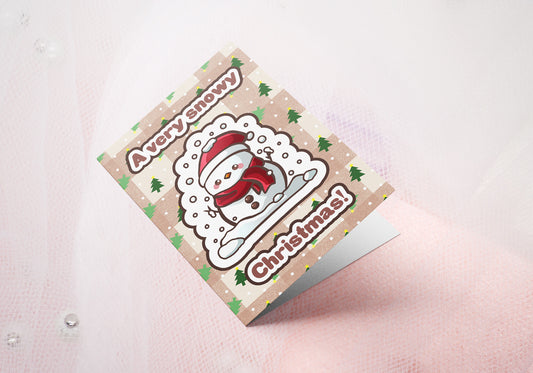 Grußkarte | Weihnachtsgrußkarte | Holiday Greeting Card | 14,5 x 10,3 cm | Schneemann