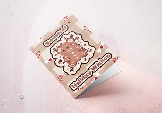 Grußkarte | Weihnachtsgrußkarte | Holiday Greeting Card | 14,5 x 10,3 cm | Lebkuchen Bär