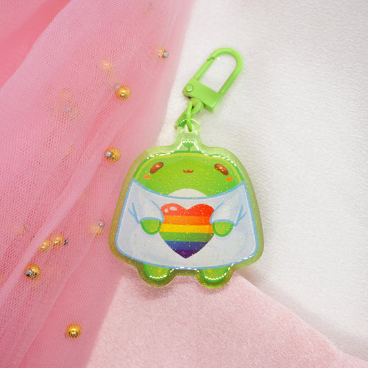 Kawaii Pride Month LGTBQ+ Rainbow Frog Schlüsselanhänger Charm