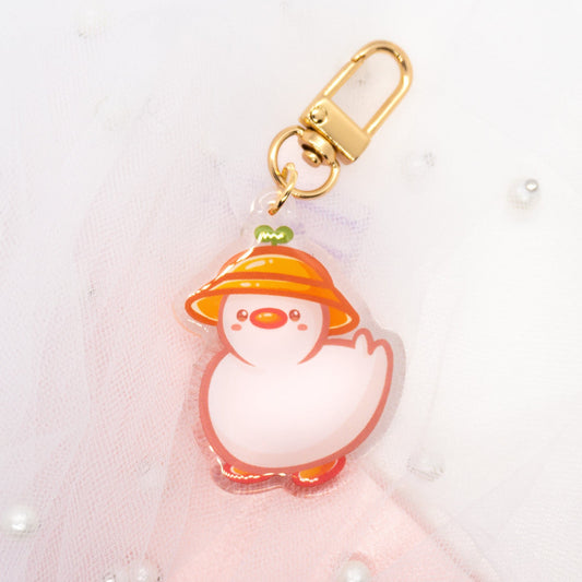 Kawaii Bird Duck with Hat Keychain