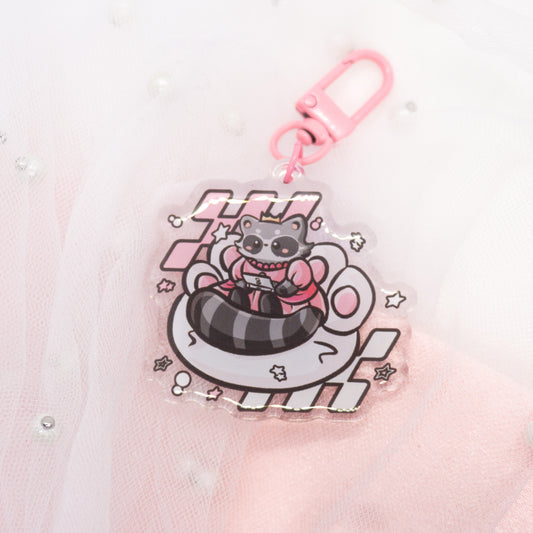 Kawaii raccoon keychain