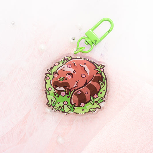 Kawaii raccoon keychain