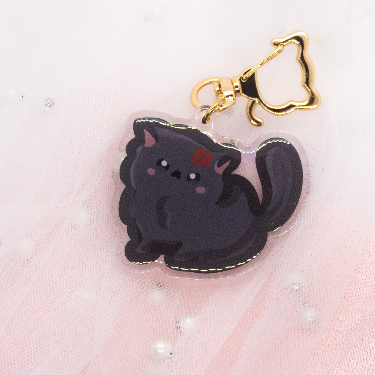 Kawaii Cat Angy Keychain