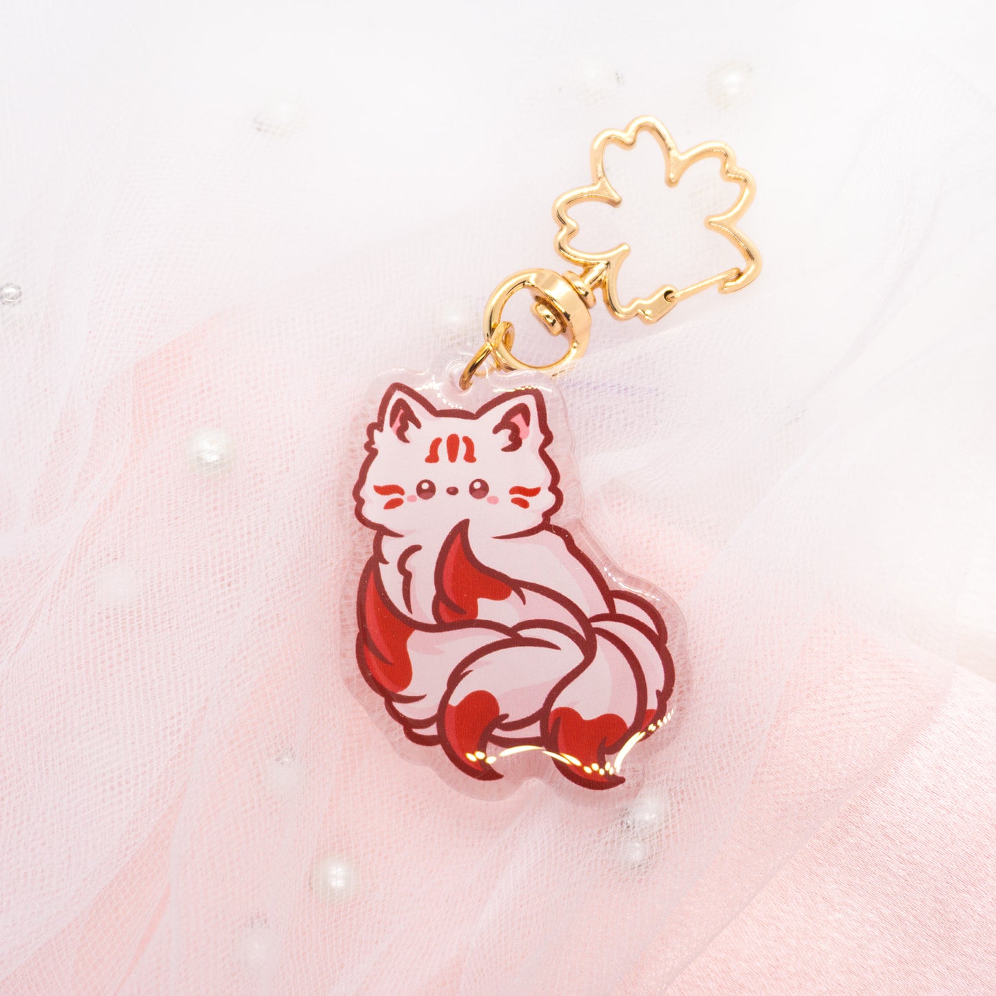 Kawaii kitsune keychain