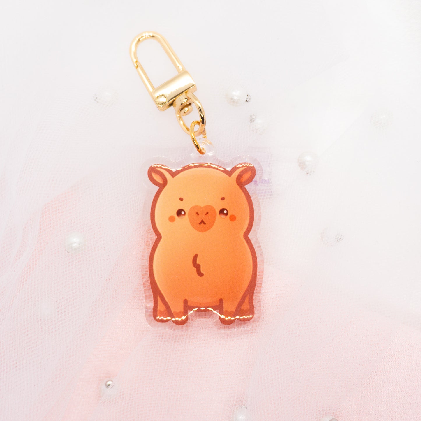 Kawaii capybara keychain