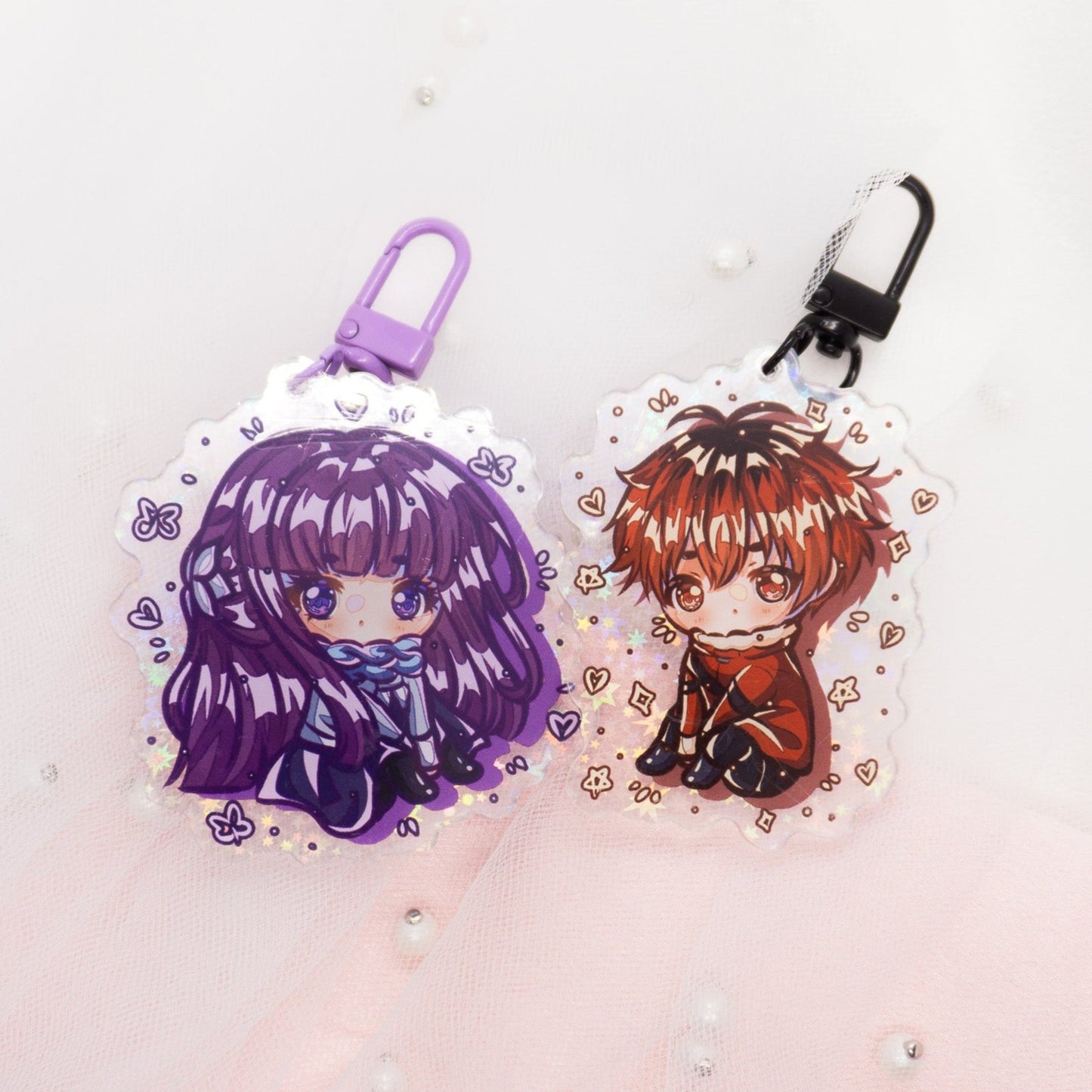 Star-Holo Stark and Fern "STAR" Couple Set Charm