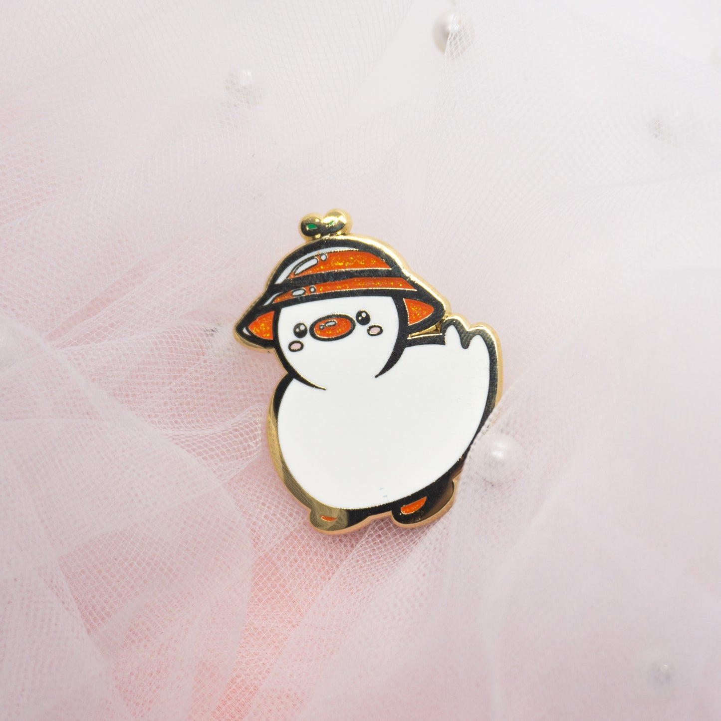 Kawaii Rain Ducky Hard Enamel Pin