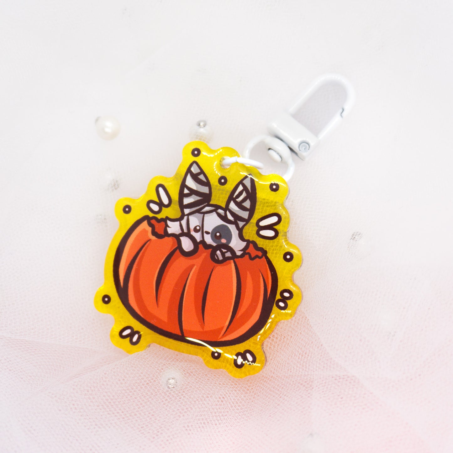 Kawaii Spooky Cuties Mummy Bunny Keychain Charm