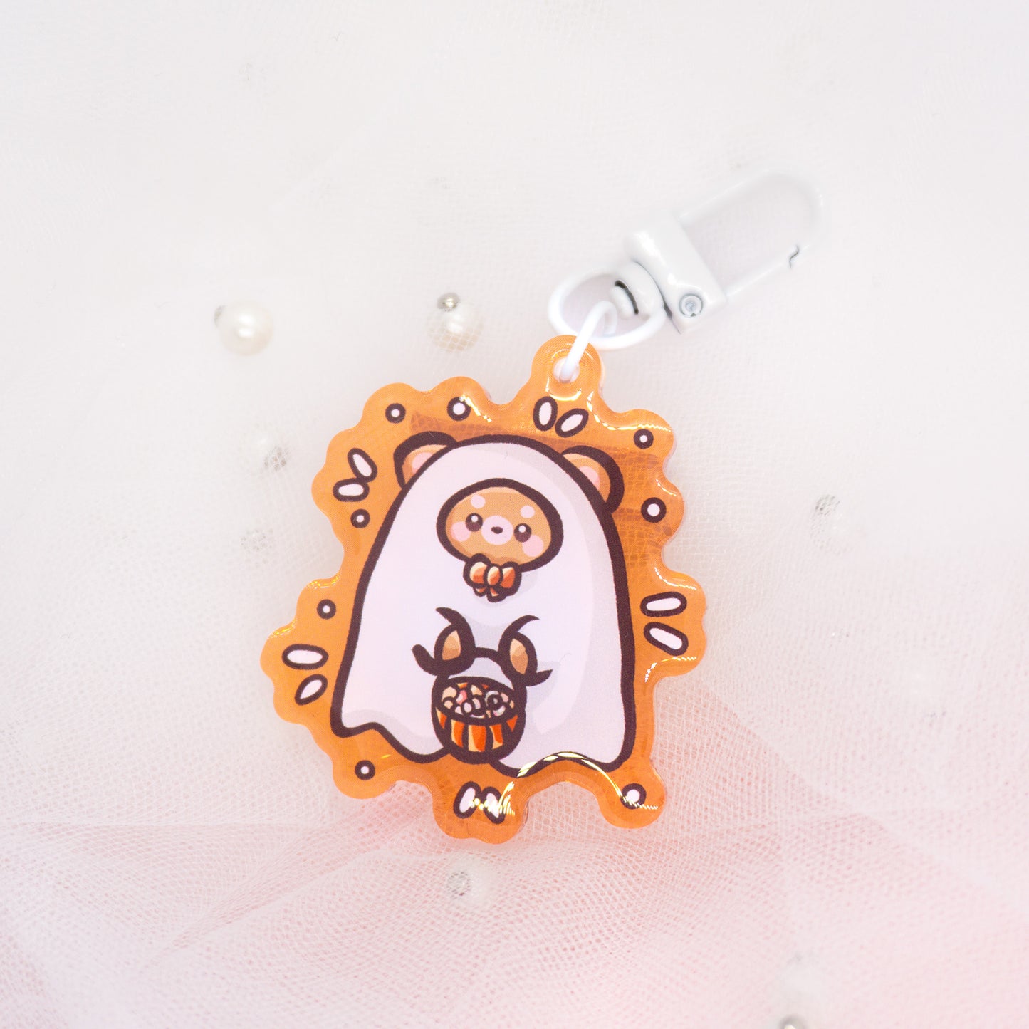 Kawaii Spooky Cuties Geist Bär Schlüsselanhänger Charm