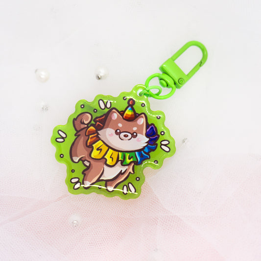 Kawaii Spooky Cuties Clown Shiba Inu Keychain Charm